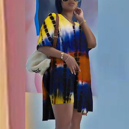 Damen lässiges Sommerkleid im einzigartigen Batikdesign Stalluxe