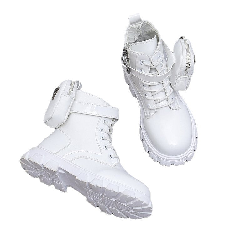 Damen Streetstyle Stiefeletten mit abnehmbarer Tasche und robustem Profil Stalluxe