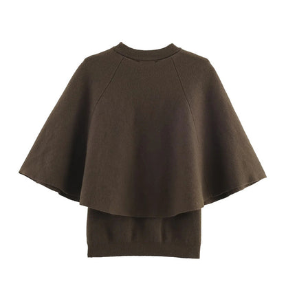 Damen elegantes Oversize-Pullover mit weitem Pfennigkragen Stalluxe