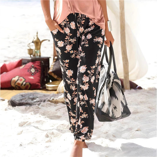 Damen Blühende Relax-Hose mit elastischem Bund und praktischen Seitentaschen Stalluxe