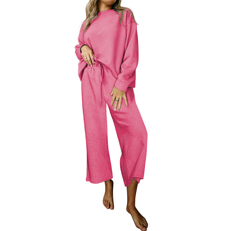 Damen Lounge-Outfit mit elegantem Strukturmuster Stalluxe