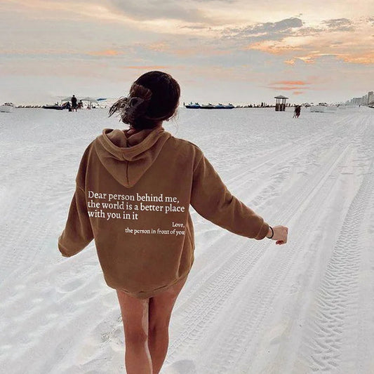 Damen Oversized Kapuzenpullover mit inspirierendem Schriftzug Stalluxe