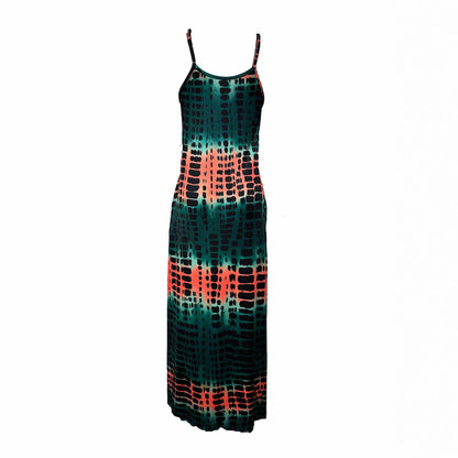 Damen Maxikleid mit tiefem V-Ausschnitt und schickem Schlitz Stalluxe