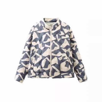 Damen Trendige gepolsterte Jacke im geometrischen Design Stalluxe