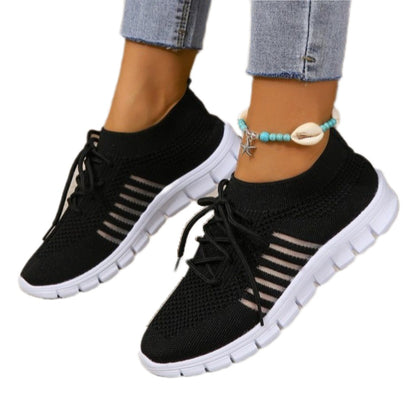 Damen Sportliche Sneakers mit atmungsaktivem Strickoberteil Stalluxe