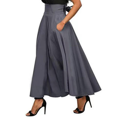 Damen luftiger Rock mit hohem Bund und eleganter Silhouette Stalluxe