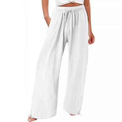 Damen Weite Sommerhose aus leichtem Material mit verstellbarem Bund Stalluxe