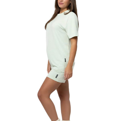 Damen lässiges Set mit oversized T-Shirt und Shorts Stalluxe