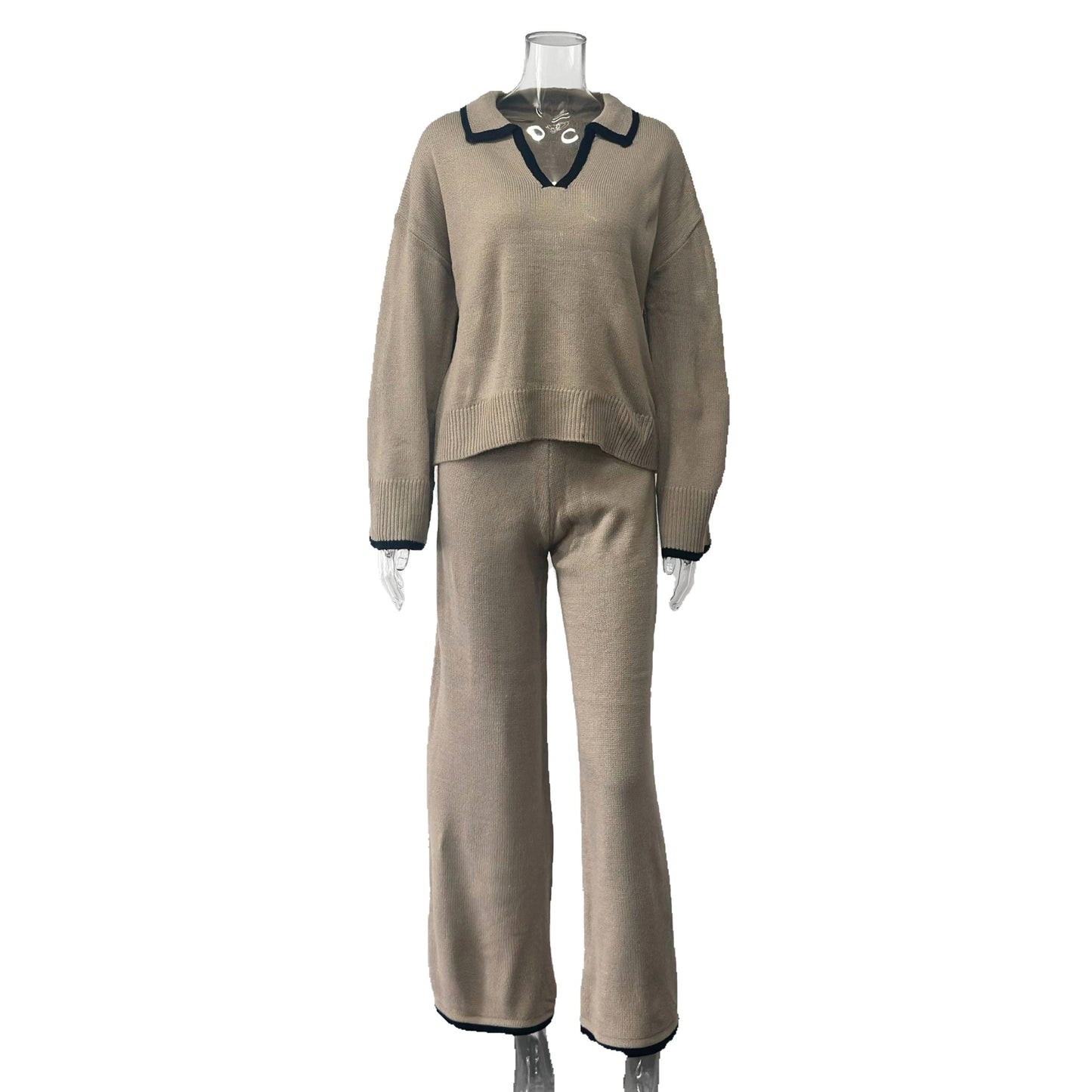 Damen Großer Strickpullover und lässige Pants Kombination Stalluxe