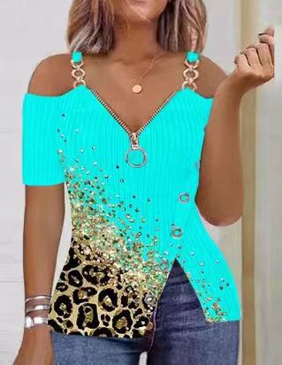 Damen Modisches Oberteil mit asymmetrischem Schnitt und Glitzerdetails Stalluxe
