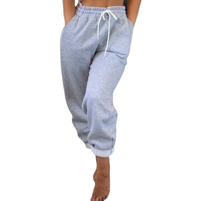 Damen Bequeme Sweatpants mit elastischem Bund und Kordelzug Stalluxe