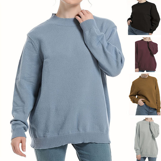 Damen Grobstrickpullover mit Rundhals und lässigem Schnitt Stalluxe