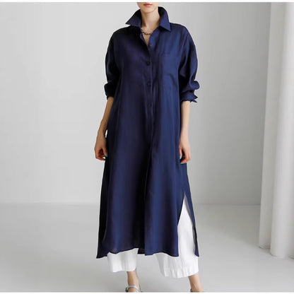 Damen Langarmhemdkleid Stalluxe