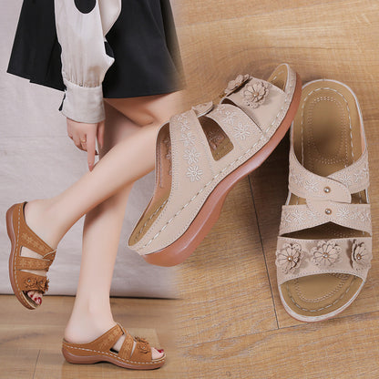 Damen Komfortable Blumensandalen Stalluxe