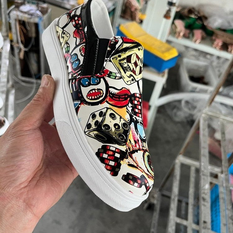 Damen modische Slip-On Sneakers im Leopardenmuster Stalluxe