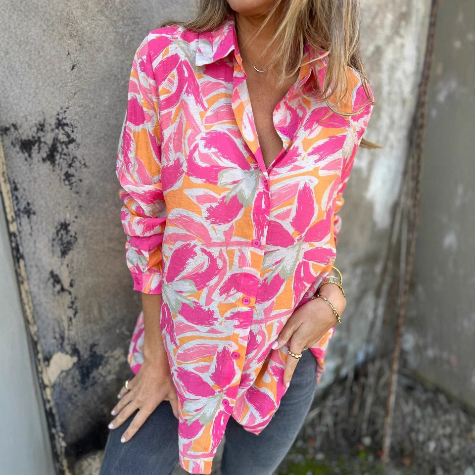 Damen Bluse mit floralen Mustern Stalluxe