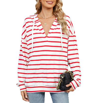 Damen Kapuzenpullover mit modischem Streifenmuster und lässiger Passform Stalluxe