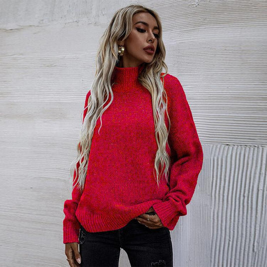 Damen Pullover mit hohem Kragen und lässigem Oversized-Schnitt Stalluxe
