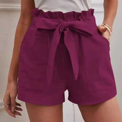 Damen Tailored Shorts mit Krawatte und praktischen Taschen Stalluxe