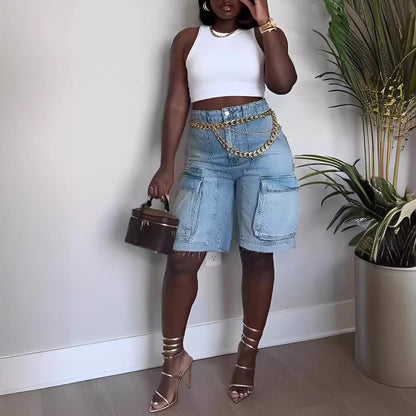 Damen Cargo-Shorts im modernen Schnitt mit praktischen Taschen Stalluxe