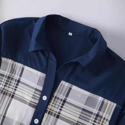 Damen Bluse mit modischem Karomuster und eleganter Knopfleiste Stalluxe