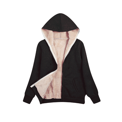 Damen kuschelige Fleecejacke mit Kapuze und Taschen Stalluxe
