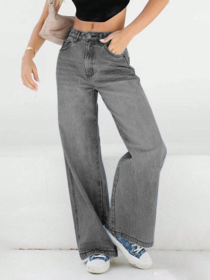Damen Weit geschnittene Jeanshose im Vintage-Stil Stalluxe