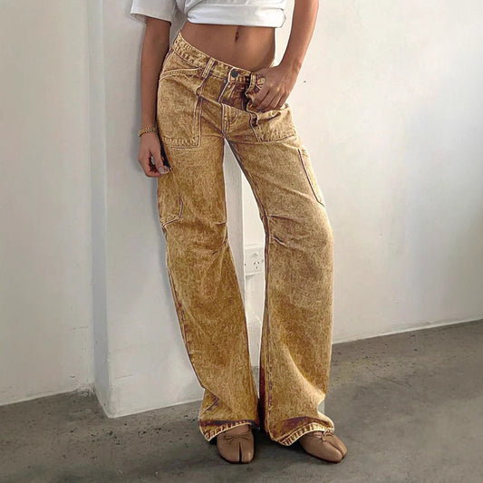 Damen Cargo-Jeans im lässigen Schnitt mit praktischen Seitentaschen Stalluxe