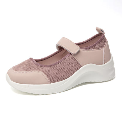 Damen bequeme Mary Jane Schuhe mit Klettverschluss und atmungsaktiver Obermaterial Stalluxe