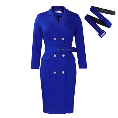 Damen Blazer-Kleid mit tailliertem Schnitt und abnehmbarem Gürtel Stalluxe