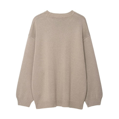Damen Modischer Strickpullover mit lässigem Schnitt und weitem Saum Stalluxe