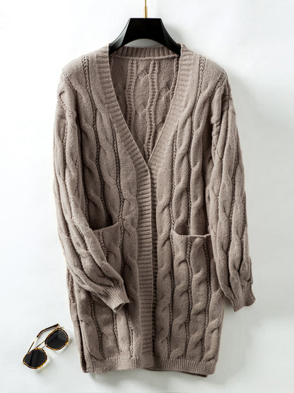 Damen Strickjacke mit V-Ausschnitt und praktischen Taschen Stalluxe