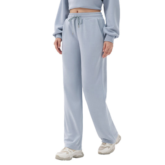 Damen Bequeme Jogginghose mit seitlichen Eingrifftaschen und verstellbarem Bund Stalluxe