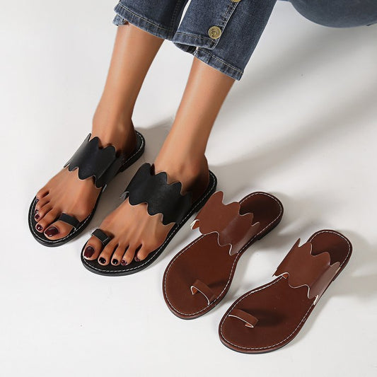 Damen Riemensandalen mit wellenförmigem Design und anatomischer Fußbettgestaltung Stalluxe