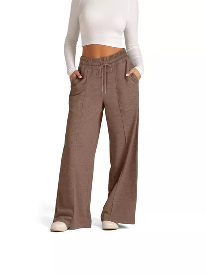 Damen Weite Freizeithose mit elastischem Bund und praktischen Seitentaschen Stalluxe