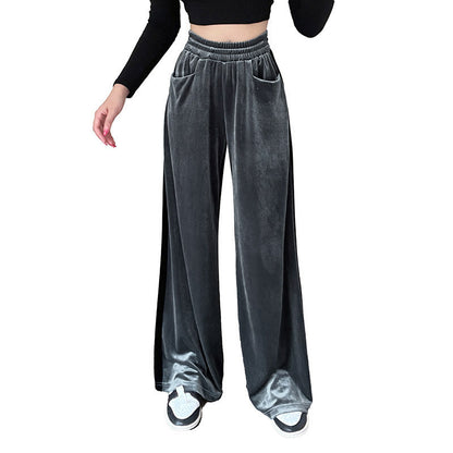 Damen Weite Sommerhose mit elastischem Bund und seitlichen Taschen Stalluxe