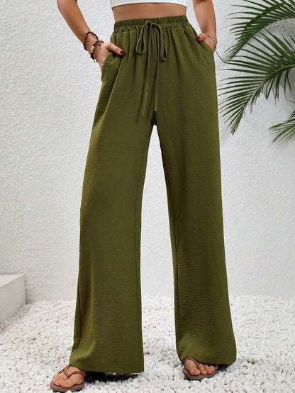 Damen weite Sommerhose mit elastischem Bund und lässigem Schnitt Stalluxe