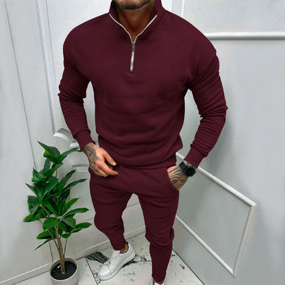 Herren sportlicher Fleece-Pullover mit kurzem Reißverschluss und modischem Schnitt Stalluxe