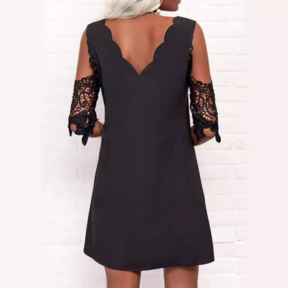 Damen Bluse mit Spitzenärmel und skulptiertem Ausschnitt Stalluxe