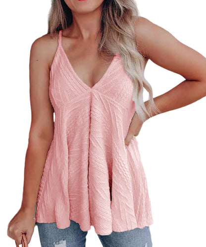 Damen lässiges Volant-Top mit V-Ausschnitt Stalluxe