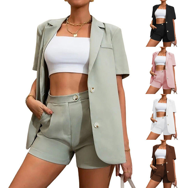 Damen Kurzblazer und Shorts Set Stalluxe