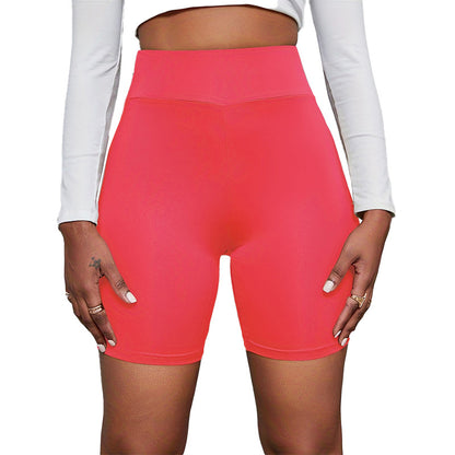 Damen Hochtaillierte Sportshorts mit komprimierendem Effekt und atmungsaktivem Material Stalluxe