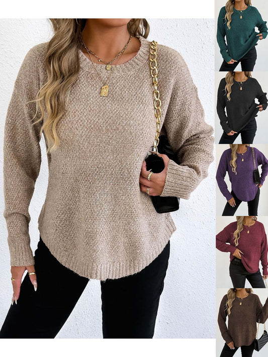 Damen lässiger Strickpullover mit hochwertigem Strukturmuster Stalluxe