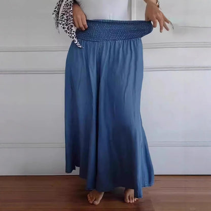 Damen weite Baumwollhose mit elastischem Bund und praktischen Taschen Stalluxe