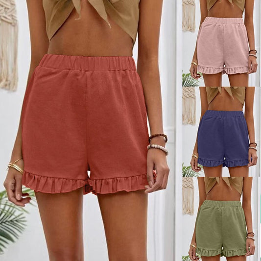 Damen Shorts mit Rüschensaum zum Hineinschlüpfen Stalluxe