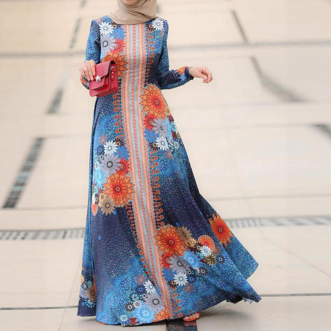 Damen Maxikleid mit floralen Akzenten und elegantem, fließendem Schnitt Stalluxe