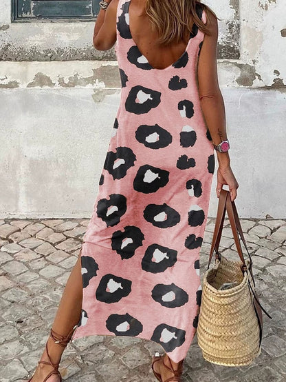 Damen Maxikleid im unkonventionellen Animal-Print Design Stalluxe