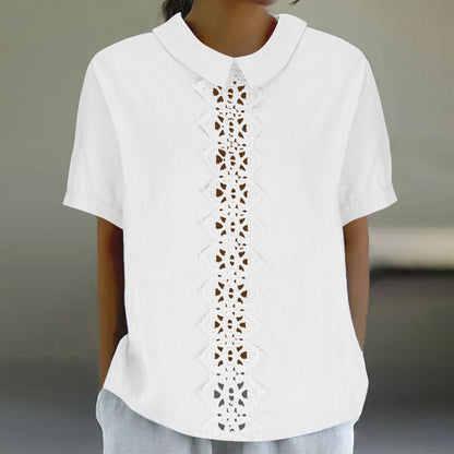 Damen Baumwollbluse mit Stickereidetails Stalluxe