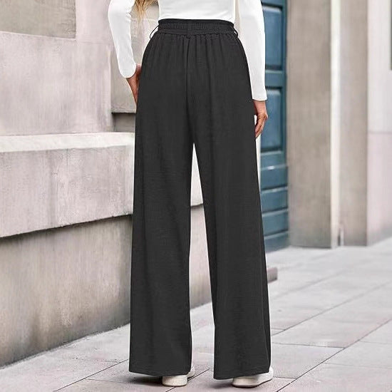 Damen Weite Stoffhose mit hochgezogenem Taillenbund und praktischen Eingrifftaschen Stalluxe