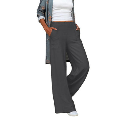 Damen Weite Freizeithose mit elastischem Bund und praktischen Seitentaschen Stalluxe